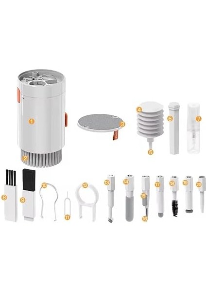 Hoala 20 In 1 Klavye Temizleme Kiti, Bilgisayar, Kamera,laptop, Klavye, Kulaklık Temizlik Seti, 20'si 1 Arada Ergonomik Klavye ve Kulaklık Temizleme Seti, Airpods 1/2/3 Pro Için Pratik Detay Temizliği, fırsatları
