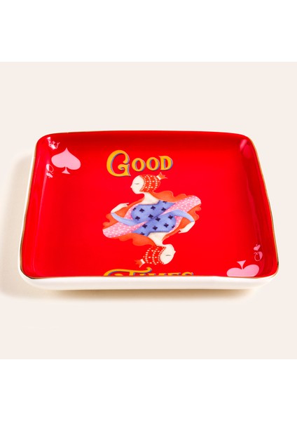 Luohu Porselen Tabak 12x12x2 Cm Kırmızı fiyatları