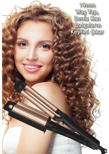 2in1 Wag Maşa (2 Ayarlı Döner Başlıklı 16MM Ince Bukle & 38MM Iri Dalga) fırsatları