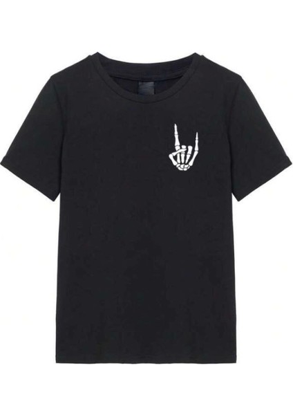 Erkek Baskılı Oversize T-Shirt - Siyah modelleri