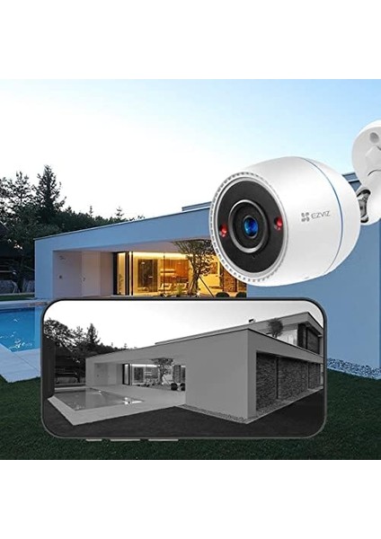 C3T 1080P Güvenlik Kamerası, 2,4 Ghz Wifi Dış Mekan Güvenlik Kamerası, Gece Görüşü, IP66 fiyatları