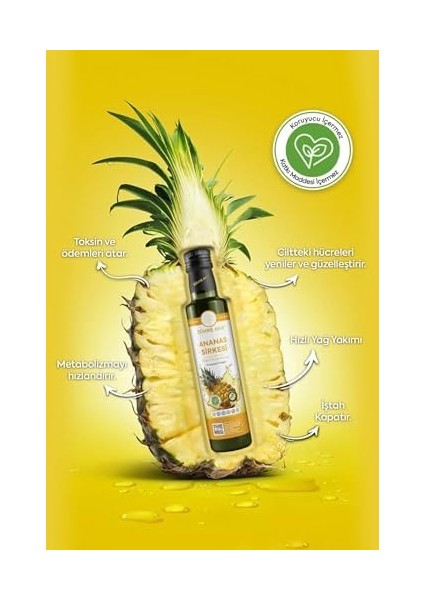 Zühre Ana Ananas Sirkesi Doğal Fermantasyon Pineapple Vinegar 500 ml modelleri