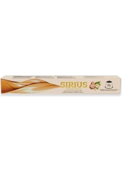 Sirius Premium Fındık Aromalı Kapsül Kahve (Nespresso Uyumlu) - 10 Adet