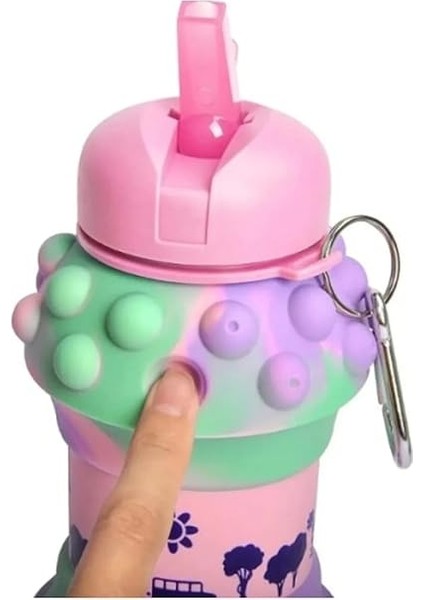 Home Çocuklar Için Katlanabilir Içecek Şişesi, Bulaşık Makinesinde Yıkanabilir Spor Şişesi, Okul ve Spor Için, Katlanabilir Matara, Sızdırmaz Matara (Karışıkpopit) fiyatları