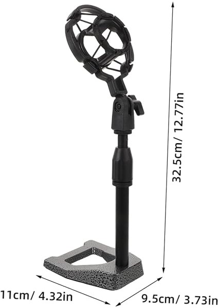 Adjustable Desktop Microphone Stand With Weighted Base And Vibration Shock Mount For Stable Audio Recording Streaming Podcasting fiyatları
