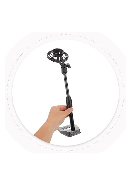 Adjustable Desktop Microphone Stand With Weighted Base And Vibration Shock Mount For Stable Audio Recording Streaming Podcasting fırsatları