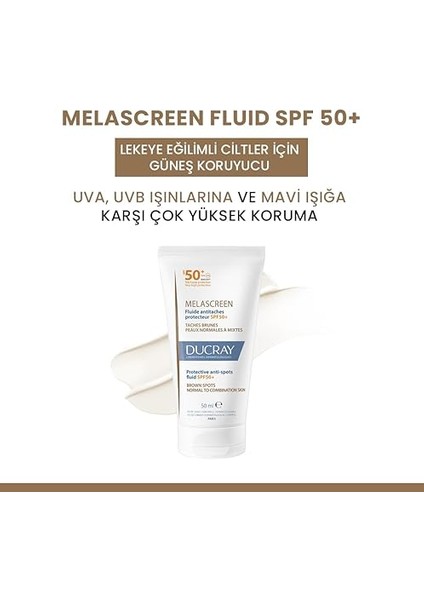 Melascreen Uv Fluid Spf 50+ Normal ve Karma Ciltler Için Leke Karşıtı Güneş Kremi 50 ml modelleri
