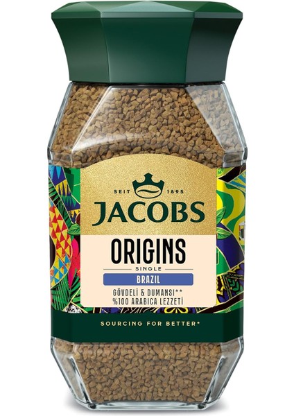 Jacobs Brezilya Origin Granül Kahve 95G