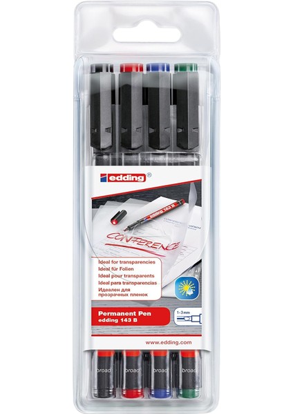 4 – 143 – 4 Ohp-Marker 143 B, Kalıcı, 1 – 3 Mm, Çeşitli