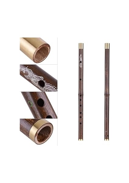 Profesyonel Siyah Bambu Dizi Flüt Geleneksel El Yapımı Çin Müzikal Nefesli Enstrüman C Çalışma Seviyesi modelleri