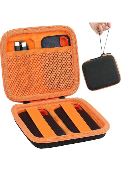 Sandisk Extreme Taşınabilir SSD SDSSDE60 Için Sert Taşıma Kılıfı/sandisk Taşınabilir SSD SDSSDE30 (Siyah ve Turuncu) (Sadece Kılıf)