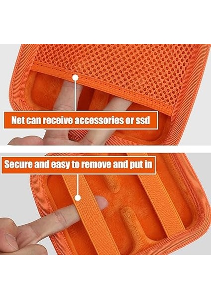 Sandisk Extreme Taşınabilir SSD SDSSDE60 Için Sert Taşıma Kılıfı/sandisk Taşınabilir SSD SDSSDE30 (Siyah ve Turuncu) (Sadece Kılıf) modelleri