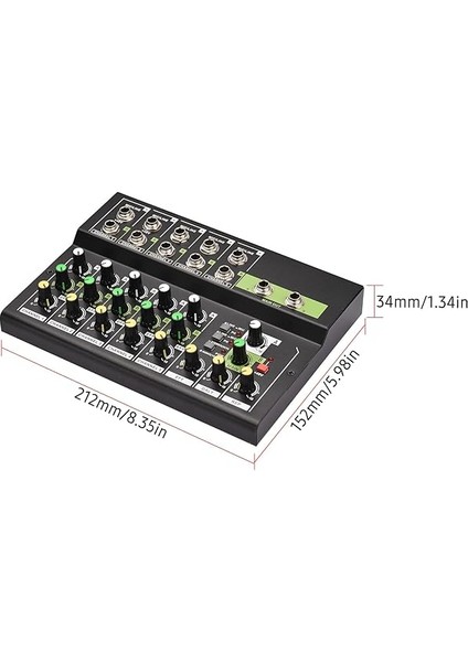 10-Kanal Karıştırma Konsolu Dijital Ses Mikseri Stereo Mic/line Mikser Reverb ve 48V Phantom Power ile Dj Ağı Canlı Yayın Karaoke Kaydı Için fırsatları