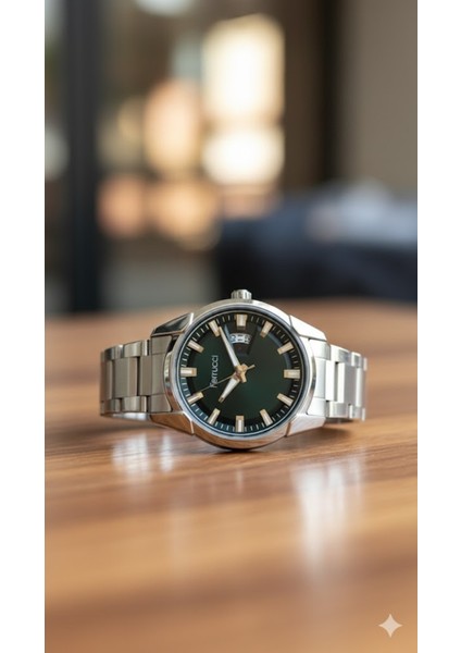 Erkek Kol Saati Gümüş Renk, Siyah Kadran - Şık Metal Kordon, 2 Yıl Garantili fiyatları