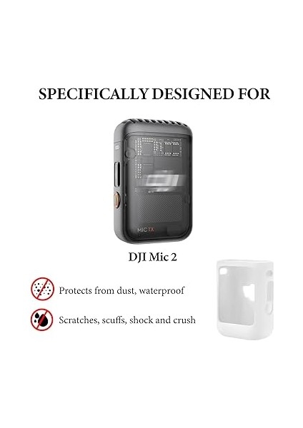 Creators Için Mikrofon Kılıf Kapağı Djı Mic 2 Verici, Mikrofon Silikon Koruyucu Cilt, Yumuşak Kollu Kabuk Koruyucu (Beyaz / 2'li Paket) modelleri