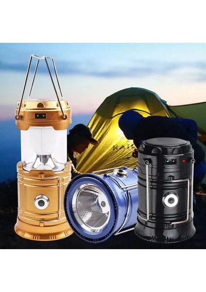 Kamp Feneri Güneş Enerjili Şarjlı LED Lamba (4940) fırsatları