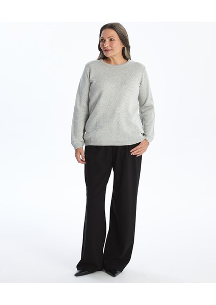 Yeni Sezon Bisiklet Yaka Desenli Uzun Kollu Kadın Triko Kazak modelleri