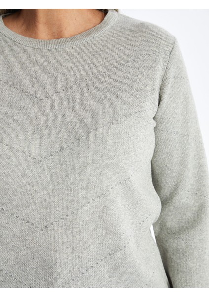 Yeni Sezon Bisiklet Yaka Desenli Uzun Kollu Kadın Triko Kazak fırsatları