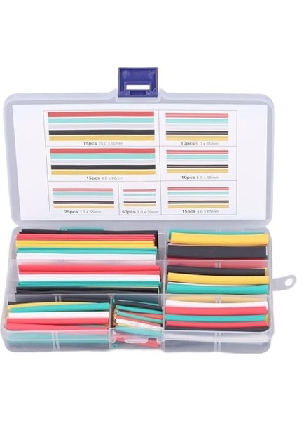 140 Adet Isıyla Daralan Makaron Kiti Isıyla Daralan Makaron Dıy Elektrik Kablosu Çeşitli Boru modelleri