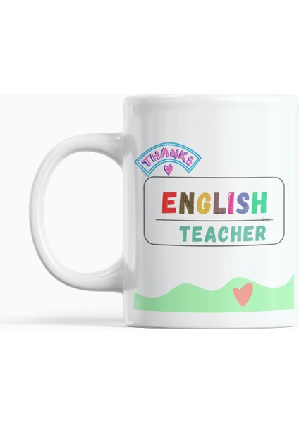 Öğretmenler Gününe Özel Ingilizce Branşı Baskılı Hediyelik Kupa Bardak