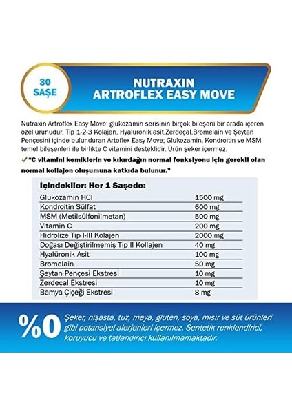 Nutraxin Art.easy Move Sacht 30 modelleri