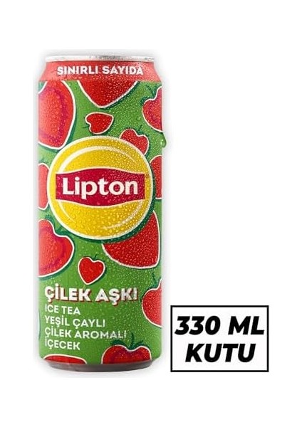 Lipton Ice Tea Çilek Aşkı Soğuk Çay Kutu 330 ml x 12 Adet modelleri