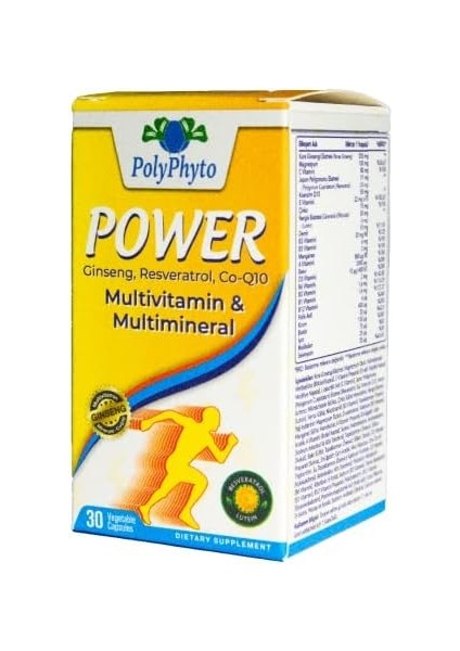 Polyphyto Power Ginseng, Resveratrol, CO-Q10 Multivitamin Multimineral 30 Bitkisel Kapsül modelleri