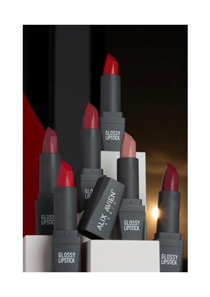 Alıx Avıen Uzun Süre Kalıcı Yoğun Renk Veren Nemlendirici Parlak Ruj - Glossy Lipstick 309 Peach Nude modelleri