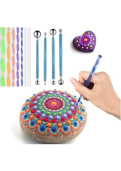 Fabric Dot, Dot Çubukları 12 Parça, Büyükten Küçüğe Tüm Boyutlar