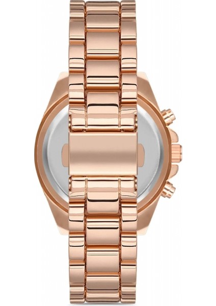 Zarif ve Şık Özel Tasarım Roma Rakam Detaylı Metal Bayan Kol Saati (Rose) fiyatları