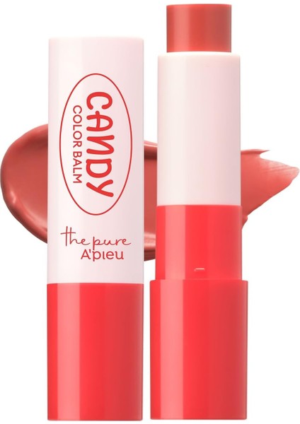 Mıssha Dudakları Nemlendiren Parlak Bitişli Renkli Dudak Balmı A'pıeu The Pure Candy Color Balm No.03 Apple