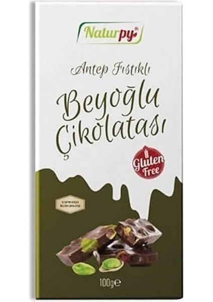 Naturpy Glutensiz Antep Fıstıklı Beyoğlu Çikolatası