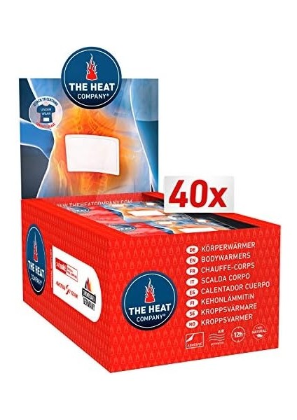 The Heat Company Vücut Isıtıcı – 40 Adet – Isı Bandı Sırt ve Boyun – Ekstra Sıcak – Vücut Isıtıcı – Sırt Isıtıcı – 12 Saat Rahatlatıcı Isı – Hava ile Etkinleşir – Saf Doğal modelleri