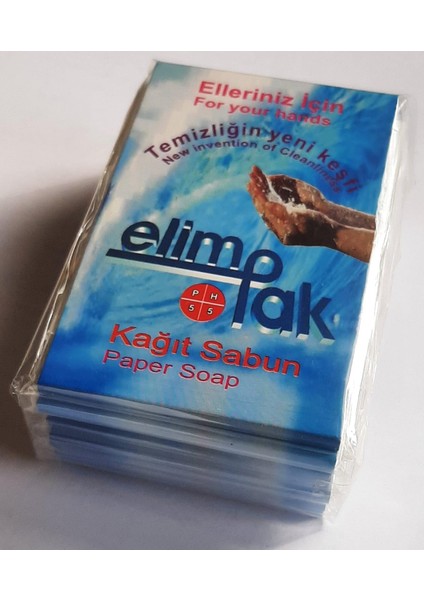 ELİMPAK-150 Yaprak-Çanta, Cep Tipi- Klasik Kağıt Sabun-10 Lu Ambalaj- Her Biri Tek Kullanımlık (10 * 15)150 Yaprak-Yerli Üretim-Ortak Kullanım Alanlarında ve Dış Mekanlarda Kişisel Hijyen Sağlar