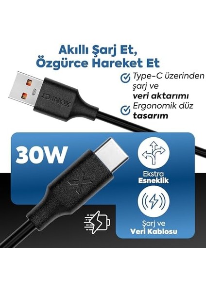 USB To Type-C ile Uyumlu ve ile Uyumlu Hızlı Şarj ve Data Kablosu 100 cm (Siyah) modelleri