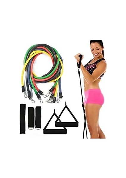 Slipt Direnç Lastiği Seti 11 Parça – Fitness, Pilates, Evde Spor ve Vücut Geliştirme Egzersiz Seti fiyatları