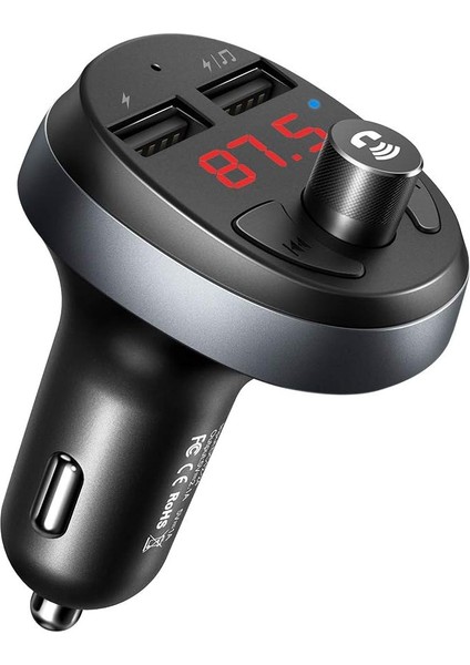 CC-6880 Fm Transmitter Çift USB Bluetooth Araç Şarj Cihazı