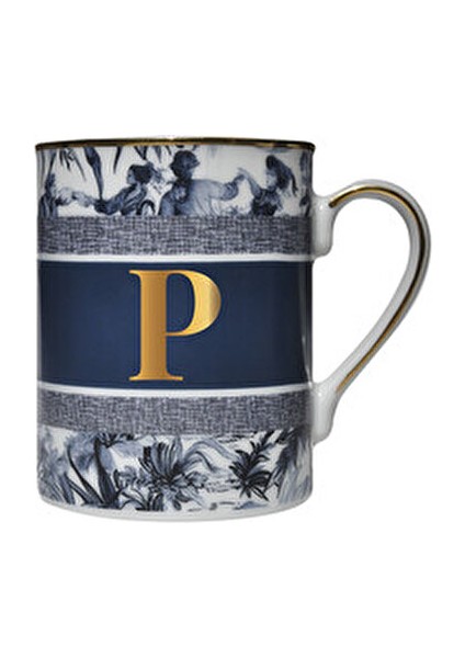 Alphabet I Harfli Kupa Porselen Desenli Şık Tasarım Tek Parça fırsatları