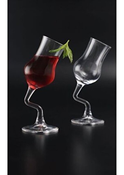 Eğri Kahve Yanı Bardağı 6 Parçalı Desensiz Cam Kahve Servis Seti fırsatları