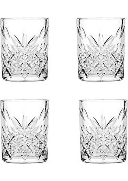 4'lü Viski Bardağı Şeffaf Cam Desensiz Kulpsuz Tasarım 4 Parça Set modelleri