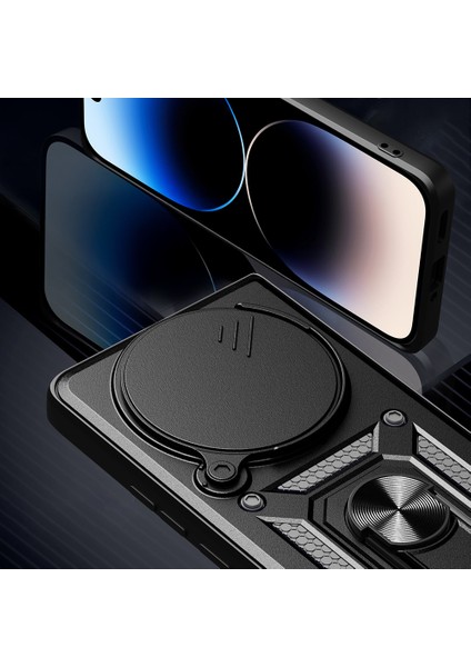 Xiaomi Redmi Note 14 Pro Plus Kılıf Magnetik Standlı Kamera Korumalı Sürgülü Kapak indirimleri