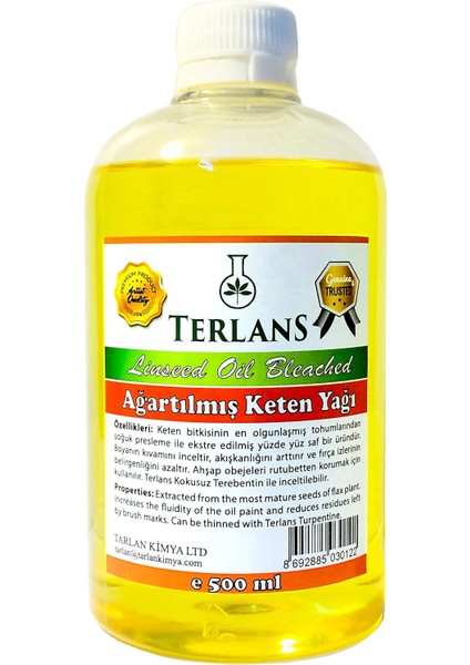 Yağı Resim Yağı Ahşap 500 ml Linseed Oil