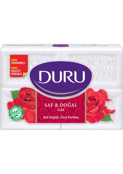 Saf&doğal Gül Kalıp Sabun 600 G 4 Adet