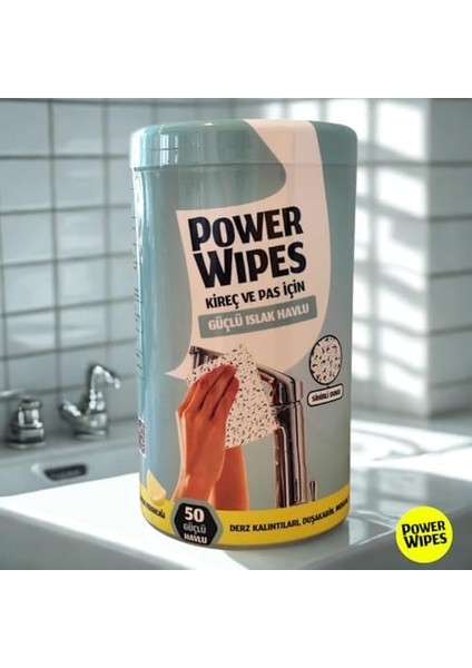 Power Wipes Kireç ve Pas Için Güçlü Islak Havlu fiyatları