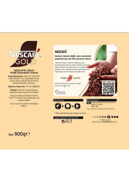 Nescafé Gold Teneke Çözünebilir Kahve, 900 Gram fiyatları