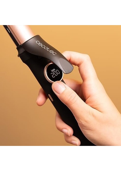Cecotec Bamba Surfcare Curly Sphere Saç Maşası, 28 mm Seramik ve Turmalin Silindir, Daha Az Elektriklenme, LCD Ekran, 120-210°C, 360° Döner 1,8 M Kablo, Otomatik Kapanma, Soğuk Uç modelleri