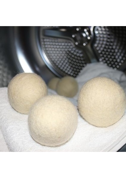 Eldione 3 Adet Yün Kurutma Topu ve Lavanta Uçucu Yağı 10 ML,%100 Merinos Yünü, Kolay Ütü, Çamaşır Kırışıklık Önleyici, Yumuşatıcı, Tüy Toplayıcı Tasarruflu Antistatik Wool Dryer Ball