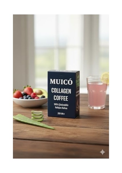 Muico Kolajen Kahve 200 gr – Hindiba Ekstraktlı –%100 Çözünebilir Granül Kahve fiyatları