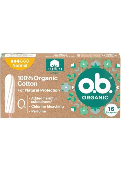 O.b. Organic Normal 16'lı Tampon