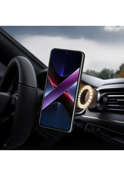 Xiaomi Poco X7 Pro Kılıf Magnetik Standlı Kamera Korumalı Sürgülü Kapak